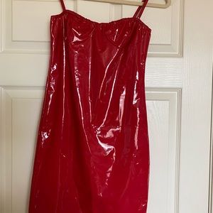 Red Latex Pretty Little Thing Mini Dress